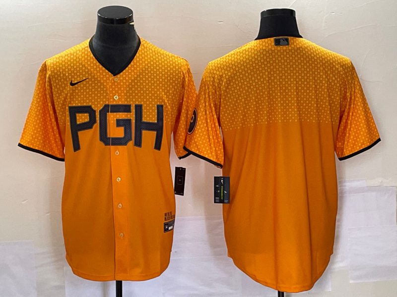 Men's Pittsburgh Pirates Gold 2023 City Connect Blank Jersey